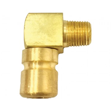 Conector Plug Valvulado 90 NPT/BSP Rosca gás NPV/BSV