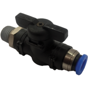 Conexão de um toque valvula de esfera macho reta